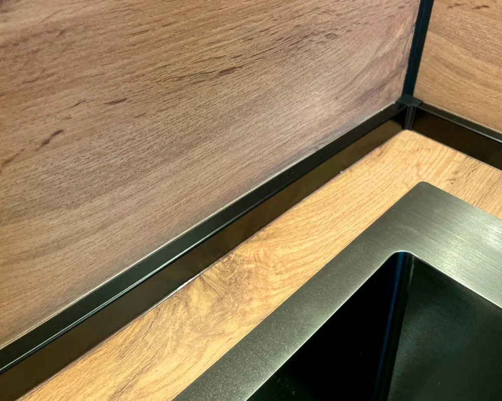 Плинтус для столешниц BL44 Black stone 37*24*3000 мм.