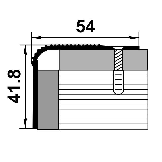 Порог угловой ПУ 02.2700.058 0,9 м Бетон сильвер