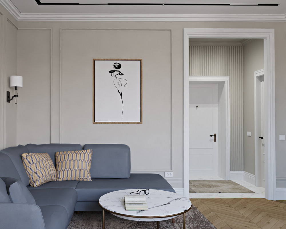 Плинтус потолочный из полистирола высокой плотности HI-WOOD L1902L 150х42мм 2,0м