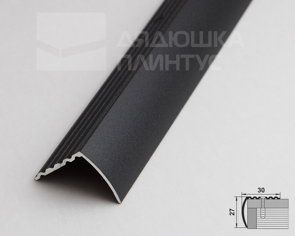 Порог угловой ПУ 04.900.15 Черный