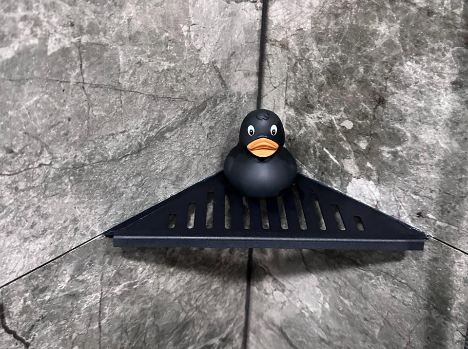 Полка для душа нержавеющая сталь "Дядюшка Плинтус" 50*160*270. RAL 7033