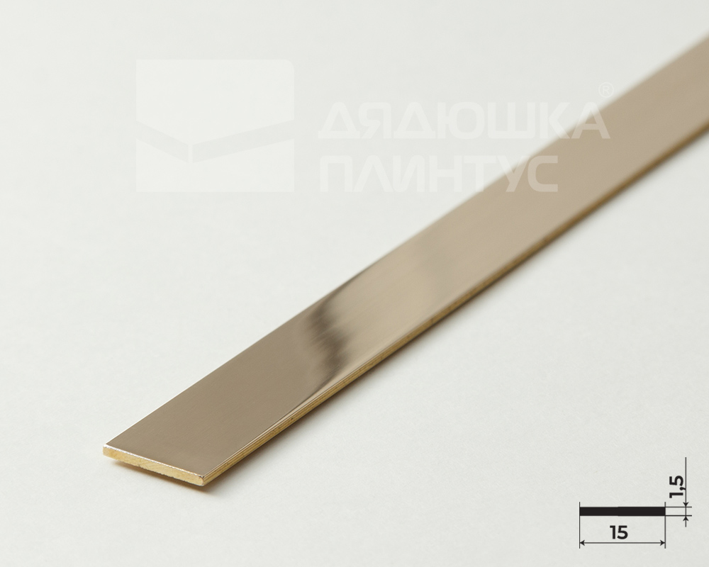 PVL88-01 Полоса латунь полированная 15мм *2.7м