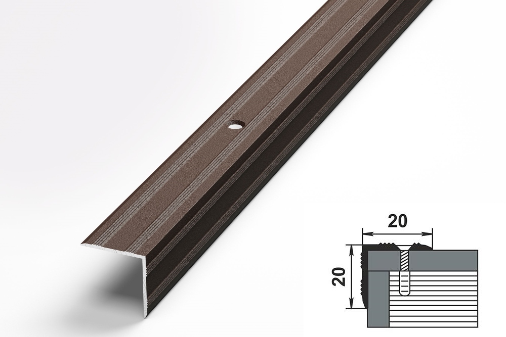 Порог угловой ПУ 05.900.03 Шоколад
