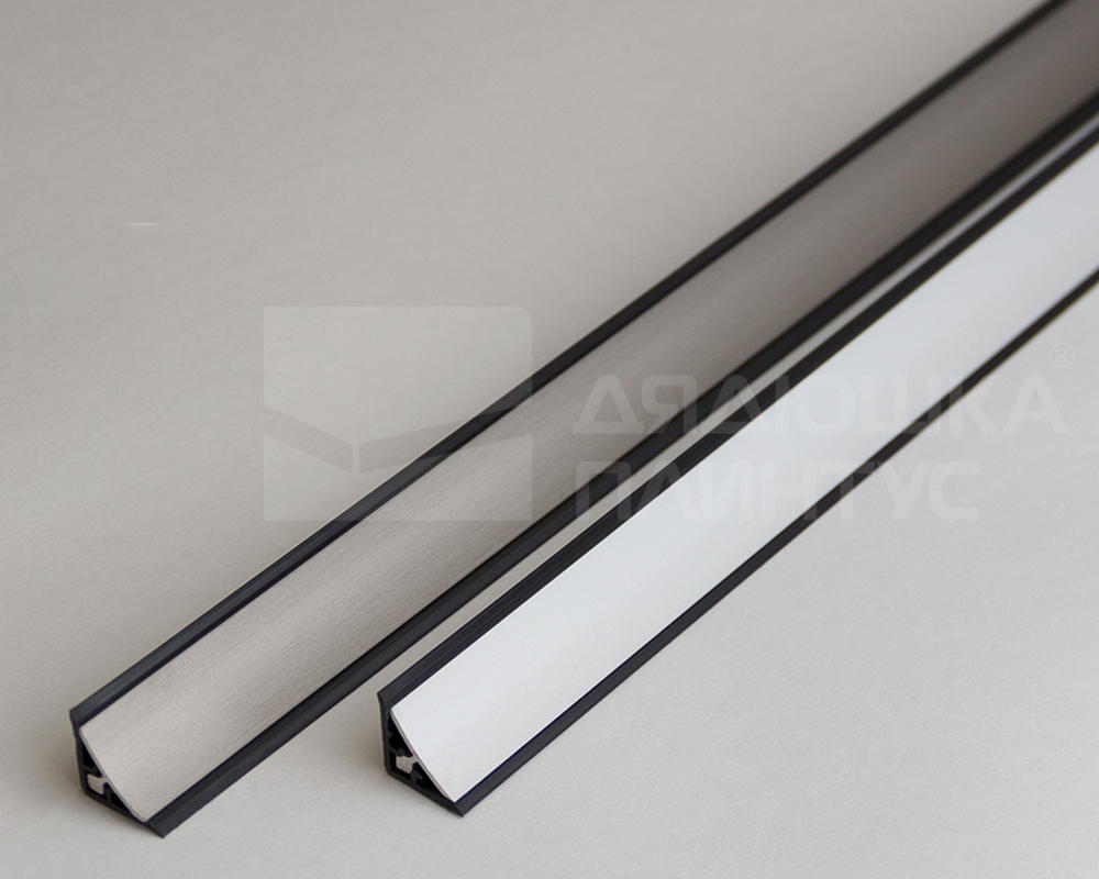 Алюминиевый плинтус для столешницы AP860 1414х3,0 инокс (фур-ра 494-203) (8)