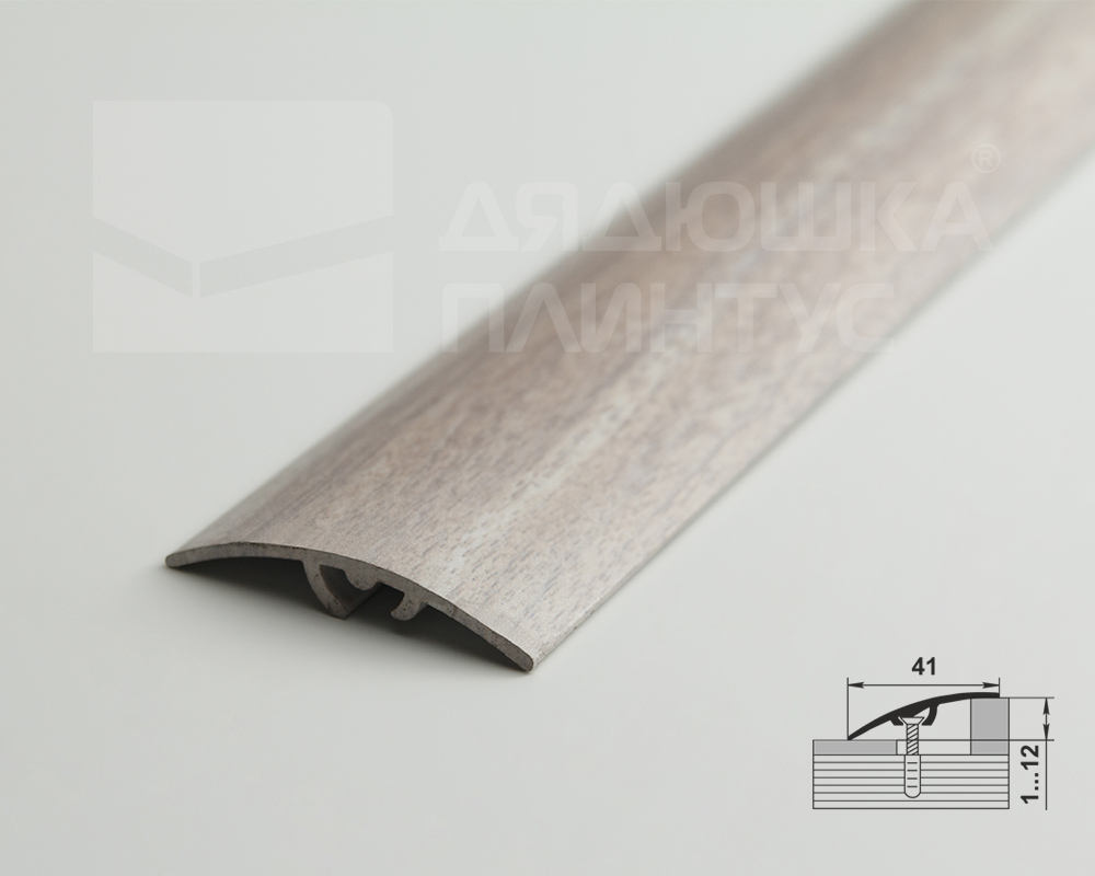 Порог разноуровневый ПР 06.1800.106 Ясень белый