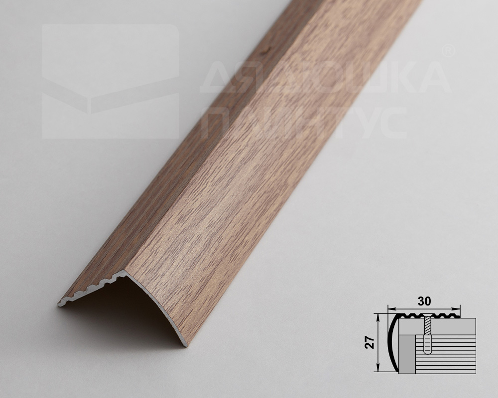 Порог угловой ПУ 04.1800.087 Дуб беленый