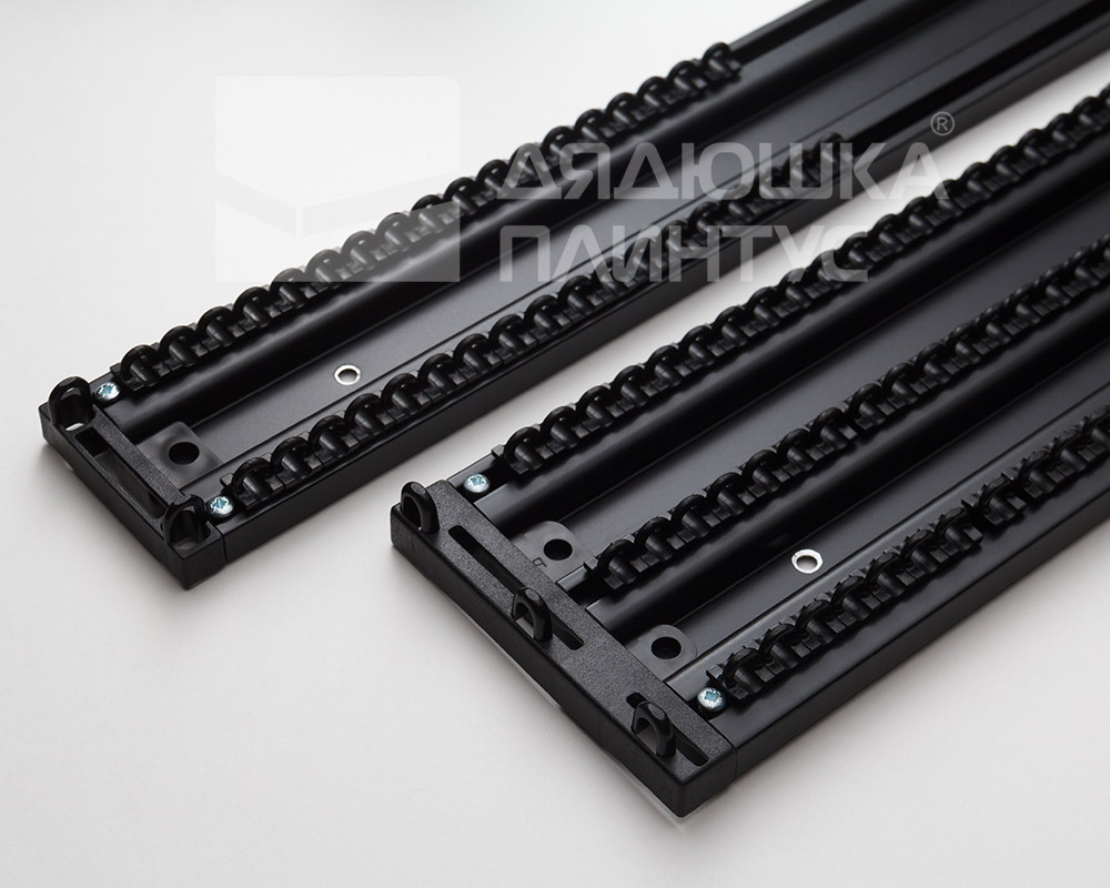 Карниз двухрядный алюминиевый ТРЭК УЮТ 1,2м Черный