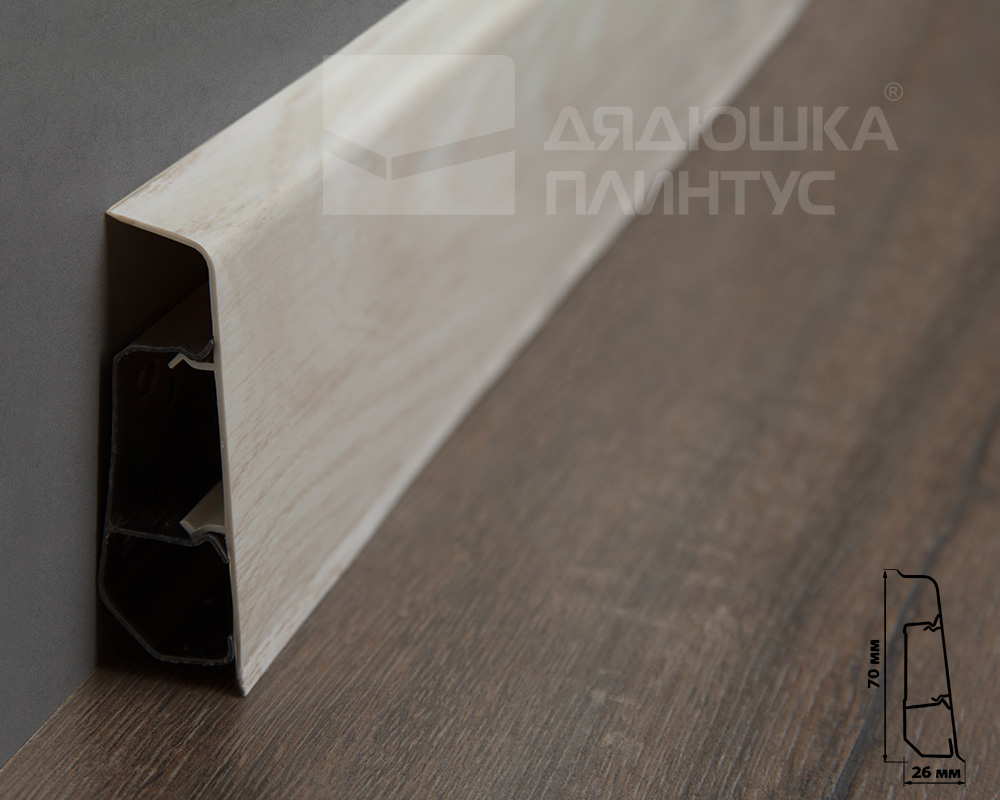 Плинтус ПВХ Волшебная палочка 70мм Home 2,2м 7031