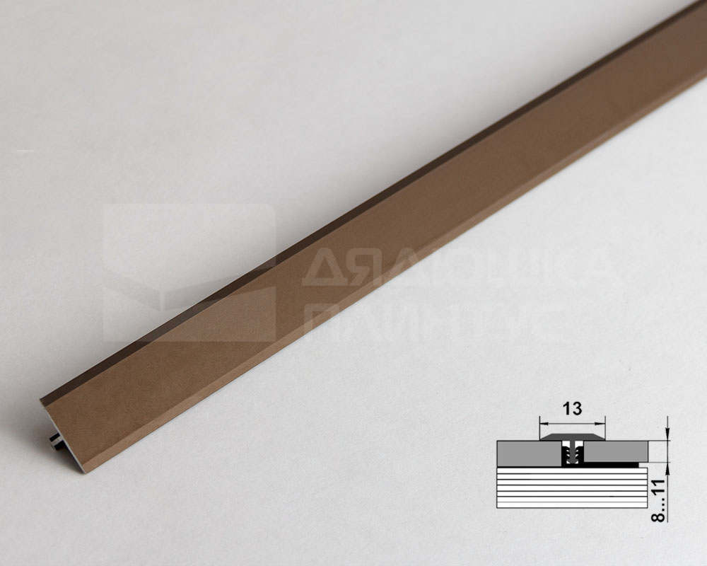 Порог одноуровневый ПС 09.2700.204л Бронза