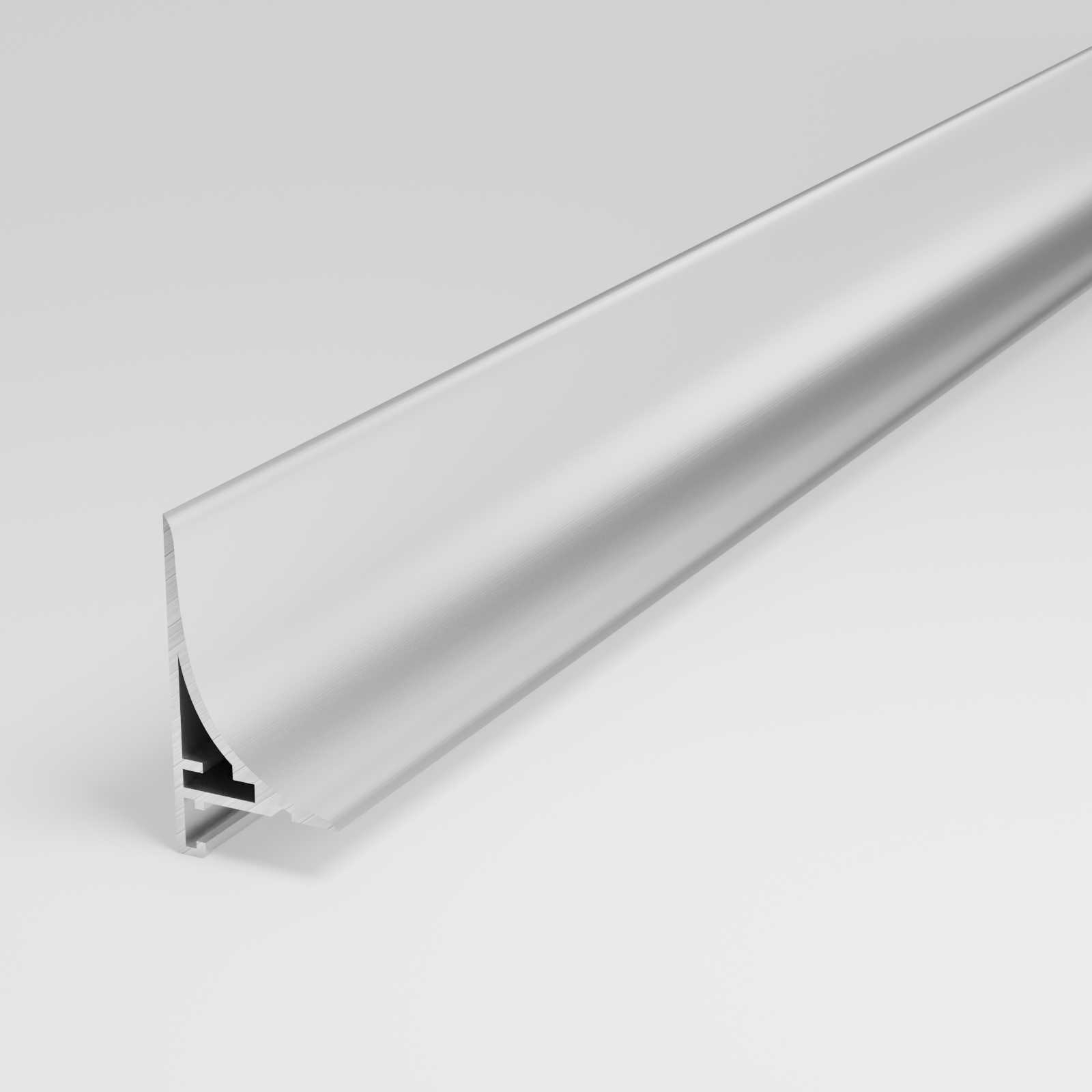 Антиплинтус алюминиевый Апл 04.2700.01л Анод серебро