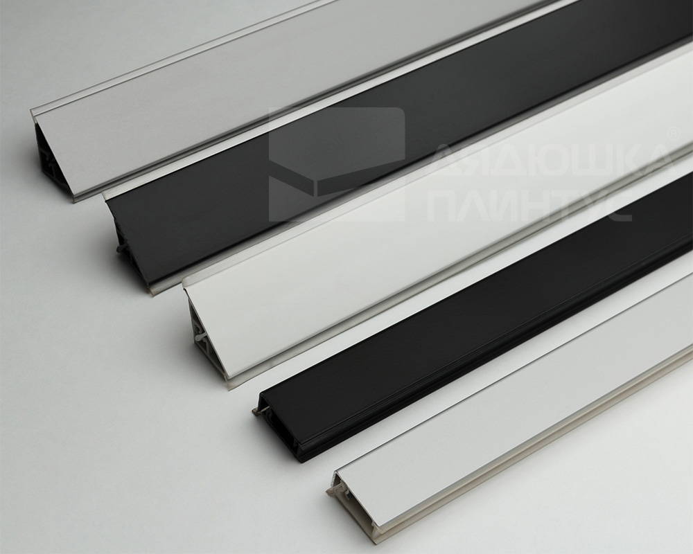 Плинтус для столешниц прямоугольный Алюминий 25*10мм 3,05м. Белый