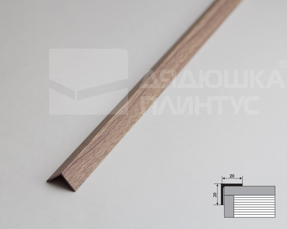 Угол декоративный 20х20 Уп 06-27.2700.587 Дуб беленый