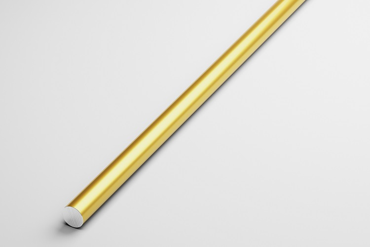 Штанга круглая 8 мм ШКр 08.2000.502л Золото. Цена за 5 штук.