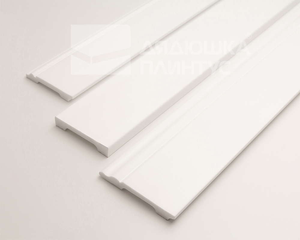 Плинтус из полистирола высокой плотности Волшебная палочка MSPOL 202 80*12*2000 мм Белый под покраску