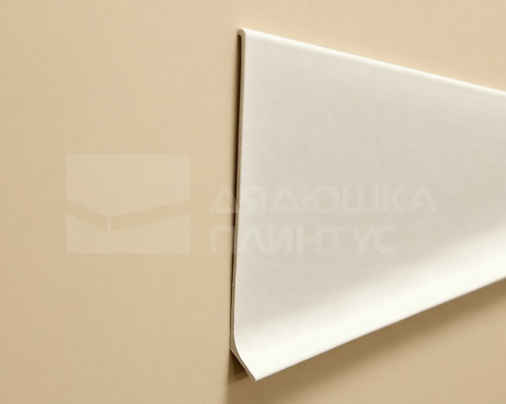 Алюминиевый плинтус AKBD80-SW 2,5м Муар белый