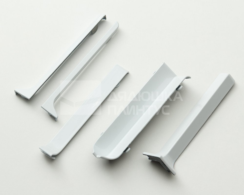 Угол наружный для плинтуса алюминиевого Волшебная Палочка 60 мм Белый глянец